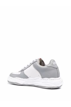 White/grey leather Wayne chunky sneakers Mihara Yasuhiro | A08FW706GRY/WHT